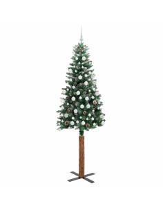 Albero di Natale snodato con 300 LED Verde e Bianco 210 cm