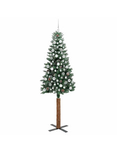 Albero di Natale snodato con 300 LED Verde e Bianco 210 cm