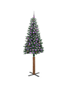 Albero di Natale snodato con 300 LED Verde e Bianco 210 cm