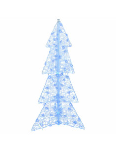 Albero di Natale con 100 LED Blu 120 cm Acrilico