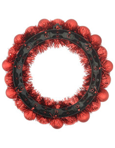 Corone di Palline di Natale 2 pcs Rosso 33 x 33 x 7 cm