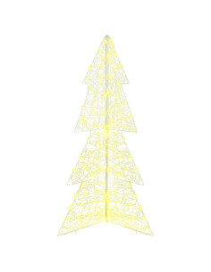 Albero di Natale con 160 LED Bianco caldo 150 cm Acrilico