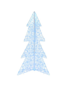 Albero di Natale con 160 LED Bianco Freddo 150 cm Acrilico