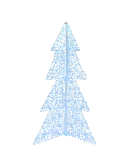 Albero di Natale con 160 LED Bianco Freddo 150 cm Acrilico