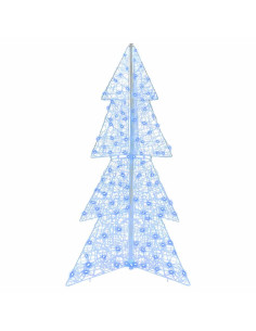 Albero di Natale con 160 LED Blu 150 cm Acrilico