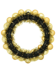 Corone di Palline di Natale 2 pcs Oro 33 x 33 x 7 cm