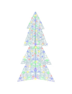 Albero di Natale con 160 LED Multicolore 150 cm Acrilico