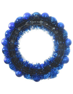 Corone di Palline di Natale 2 pcs Blu 33 x 33 x 7 cm