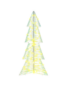 Albero di Natale con 100 LED Bianco caldo 120 cm PET
