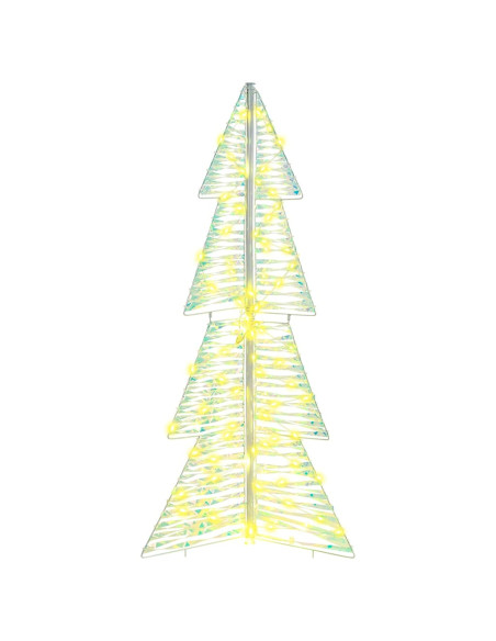 Albero di Natale con 100 LED Bianco caldo 120 cm PET