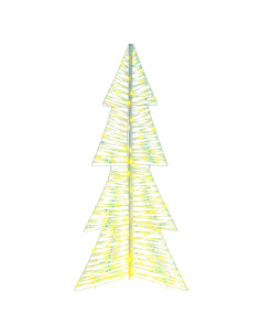 Albero di Natale con 160 LED Bianco caldo 150 cm PET