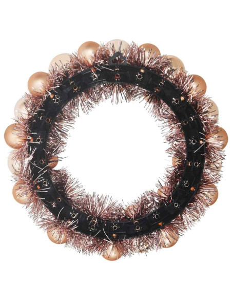 Corone di Palline di Natale 2 pcs Oro rosa 33 x 33 x 7 cm