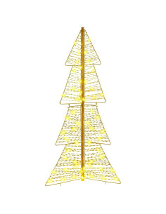 Albero di Natale con 100 LED Bianco caldo 120 cm PET