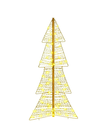 Albero di Natale con 100 LED Bianco caldo 120 cm PET