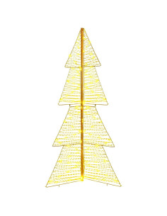 Albero di Natale con 160 LED Bianco caldo 150 cm PET