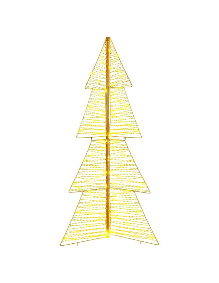 Albero di Natale con 160 LED Bianco caldo 150 cm PET