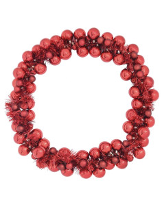 Ghirlanda di Palline di Natale Rosso 186 cm Polistirolo