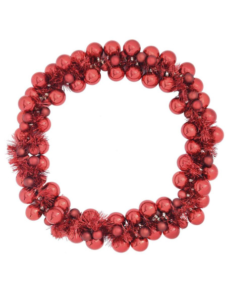 Ghirlanda di Palline di Natale Rosso 186 cm Polistirolo