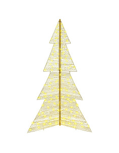 Albero di Natale con 240 LED Bianco caldo 180 cm PET