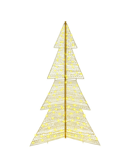 Albero di Natale con 240 LED Bianco caldo 180 cm PET