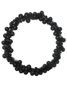 Ghirlanda di Palline di Natale Nero 186 cm Polistirolo