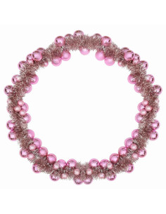 Ghirlanda di Palline di Natale Rosa 186 cm Polistirolo