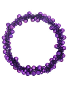 Ghirlanda di Palline di Natale Lillà 186 cm Polistirolo