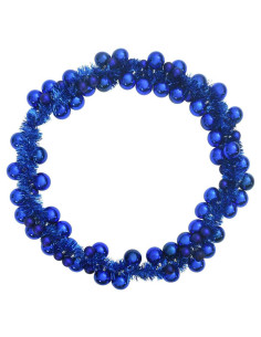 Ghirlanda di Palline di Natale Blu 186 cm Polistirolo