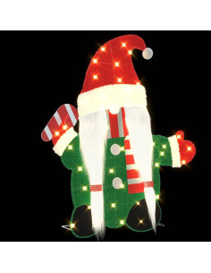 Gnomone Illuminato Bianco caldo 100 x 80 cm Tessuto di Lamè