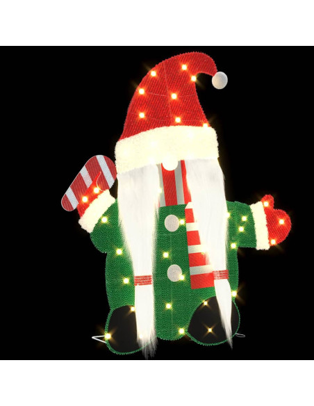 Gnomone Illuminato Bianco caldo 100 x 80 cm Tessuto di Lamè