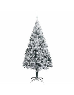 Albero di Natale con luci a corde decorative Bianco 300 cm PVC