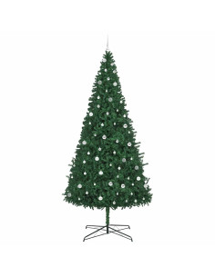 Albero di Natale con luci a corde decorative Verde 400 cm PVC