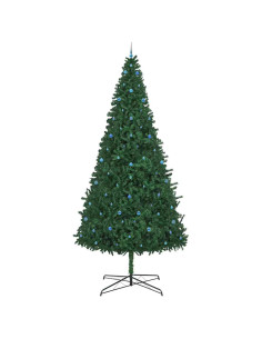 Albero di Natale con luci a corde decorative Verde 400 cm PVC