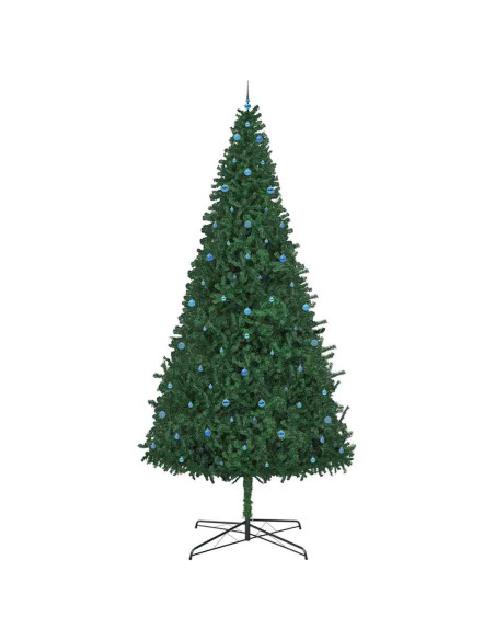Albero di Natale con luci a corde decorative Verde 400 cm PVC