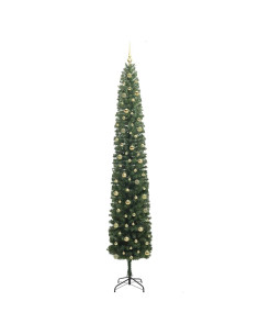 Albero di Natale artificiale with LEDs Verde 270 cm PVC