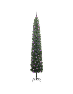 Albero di Natale artificiale with LEDs Verde 270 cm PVC