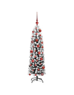 Albero di Natale snodato Verde 120 cm Plastica e metallo
