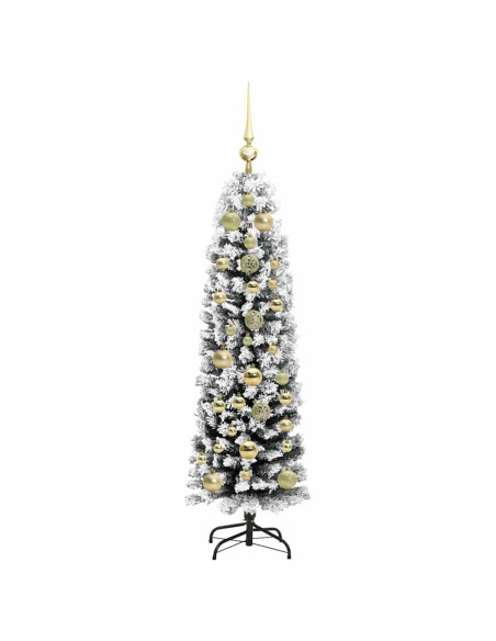 Albero di Natale artificiale Verde e bianco 150 cm PVC