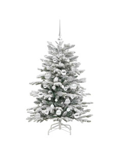Albero di Natale Artificiale con Rami Pieghevoli Bianco 120 cm