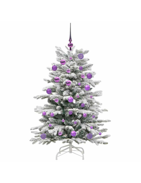Albero di Natale Artificiale con Rami Pieghevoli Bianco 120 cm