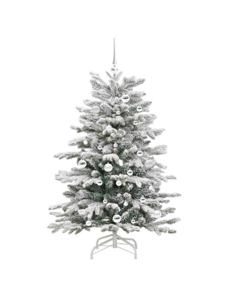 Albero di Natale Artificiale con Rami Pieghevoli Bianco 150 cm
