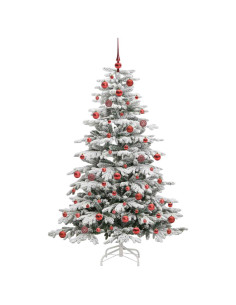 Albero di Natale Artificiale con Rami Pieghevoli Bianco 180 cm