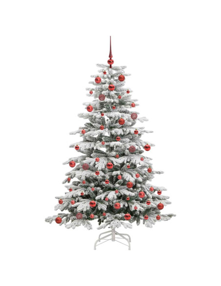 Albero di Natale Artificiale con Rami Pieghevoli Bianco 180 cm