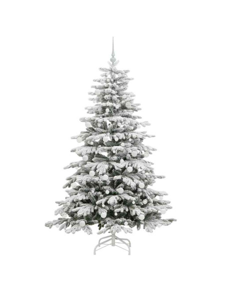 Albero di Natale Artificiale con Rami Pieghevoli Bianco 180 cm