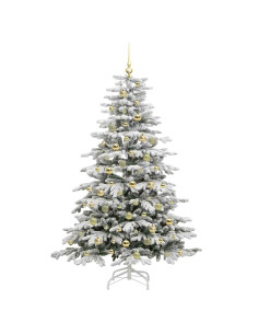 Albero di Natale Artificiale con Rami Pieghevoli Bianco 180 cm