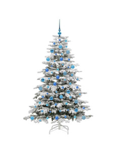 Albero di Natale Artificiale con Rami Pieghevoli Bianco 180 cm