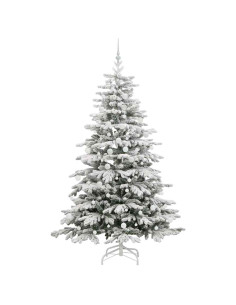 Albero di Natale Artificiale con Rami Pieghevoli Bianco 210 cm