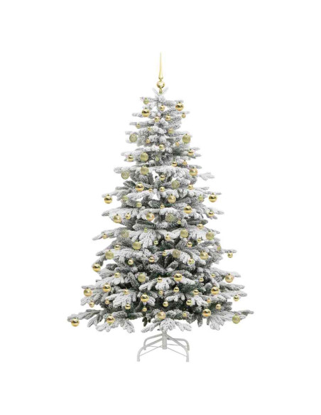 Albero di Natale Artificiale con Rami Pieghevoli Bianco 210 cm