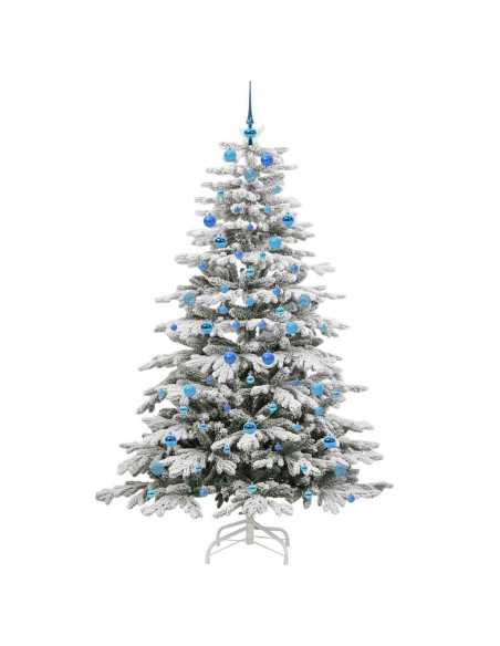 Albero di Natale Artificiale con Rami Pieghevoli Bianco 210 cm