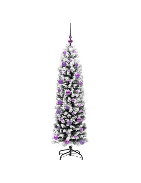 Albero di Natale artificiale Verde e bianco 150 cm PVC